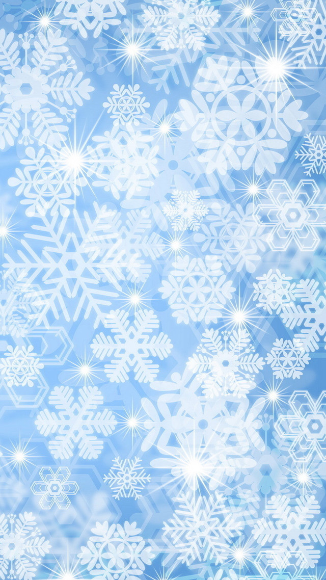 Blue white snowflake background stars free wallpaper - medium preview image