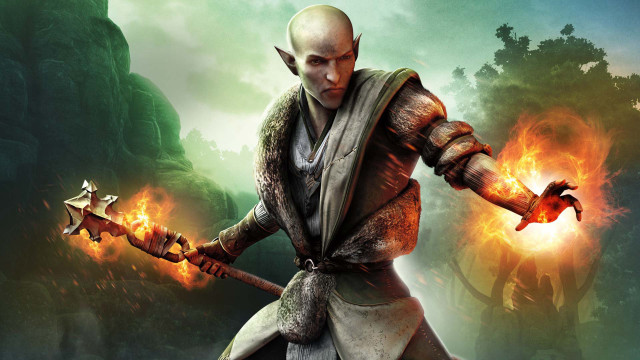 Man holding fireball sword video free wallpaper - medium preview image