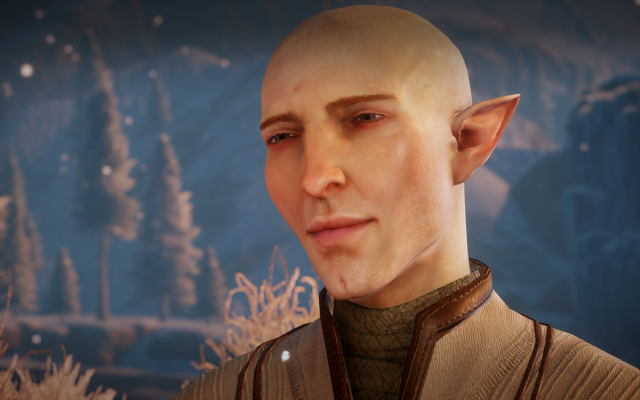 Bald man brown sweater snowy free wallpaper - medium preview image