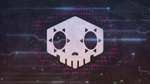 Skull face computer numbers background free wallpaper - medium preview image