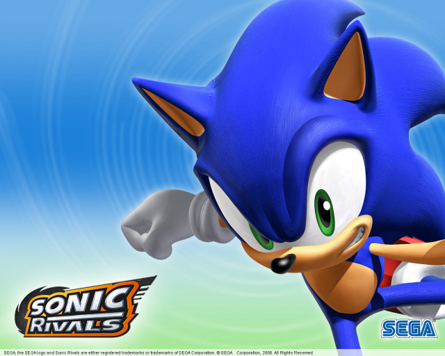 Sonic hedgehog running cartoon blue free wallpaper - medium preview image