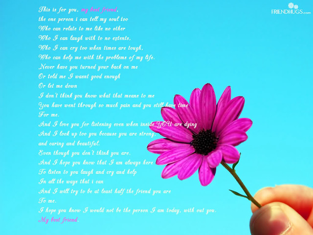 Person holding flower poem background #2 free wallpaper - medium preview image