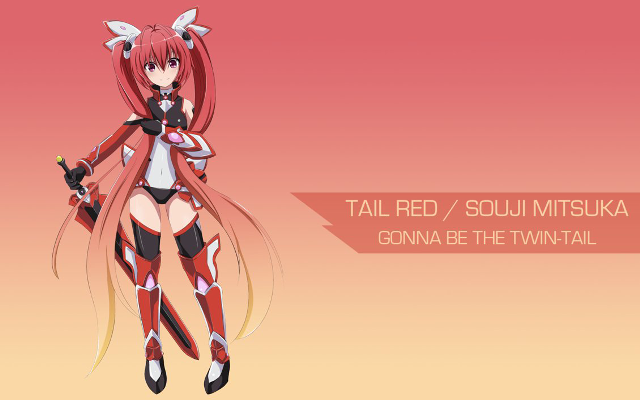 Girl red white sword pink free wallpaper - medium preview image