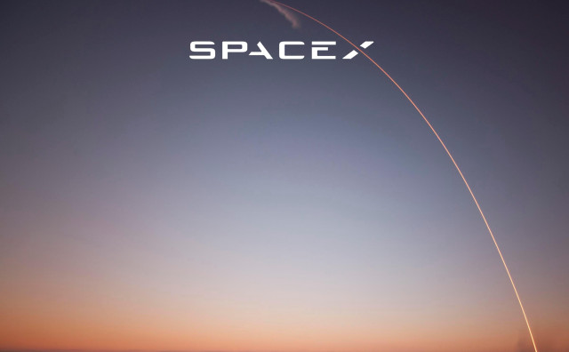 Spacex jet flying sky message free wallpaper - medium preview image