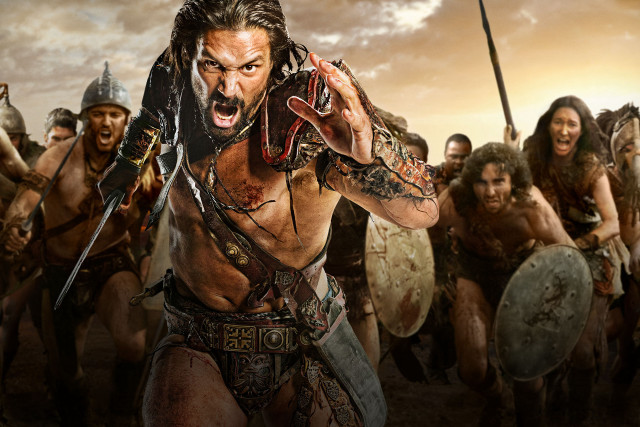 Man sword battle scene crowd free wallpaper - medium preview image