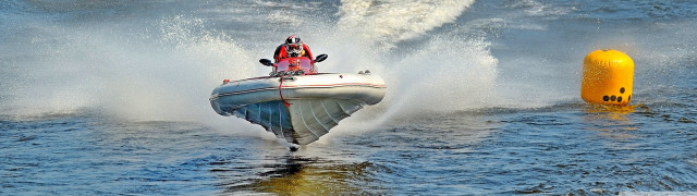 Boat person yellow buoy water free wallpaper - medium preview image