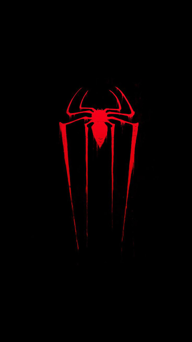 Red spider man logo black #2 free wallpaper - medium preview image
