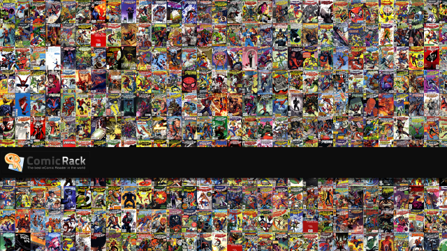 Comic book collage black background free wallpaper - medium preview image