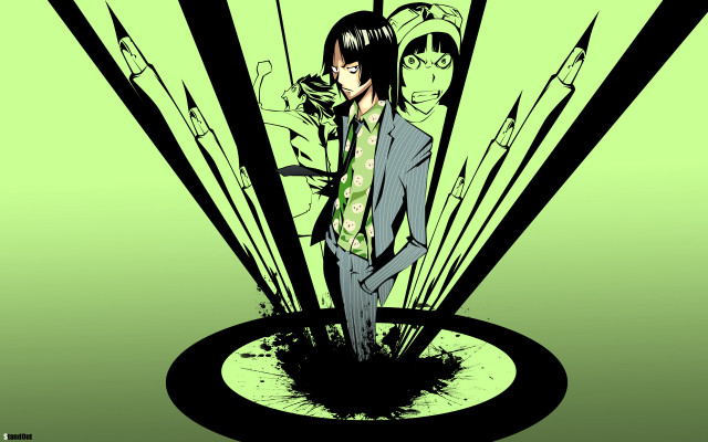 Woman green background arrows gun free wallpaper - medium preview image
