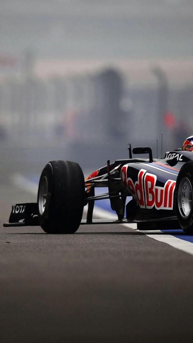 Red bull racing car driving free wallpaper - medium preview image