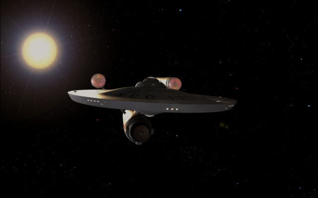 Spaceship flying night sky bright free wallpaper - medium preview image