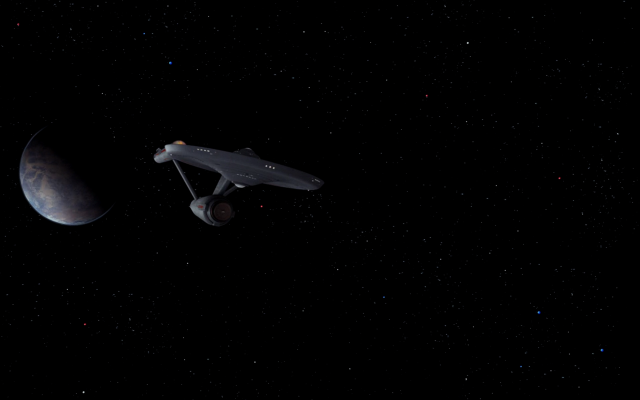 Spaceship flying sky moon distant free wallpaper - medium preview image