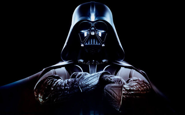Darth vader poster hands folded free wallpaper - medium preview image