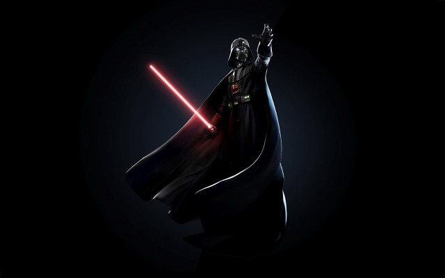 Darth vader dark lightsaber standing free wallpaper - medium preview image