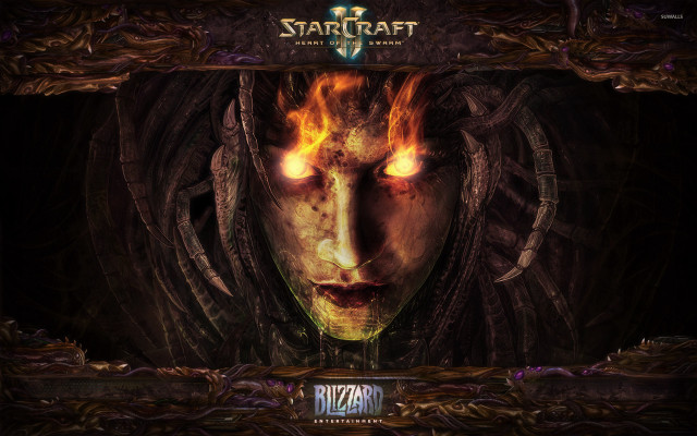 Demonic face glowing eyes flames free wallpaper - medium preview image