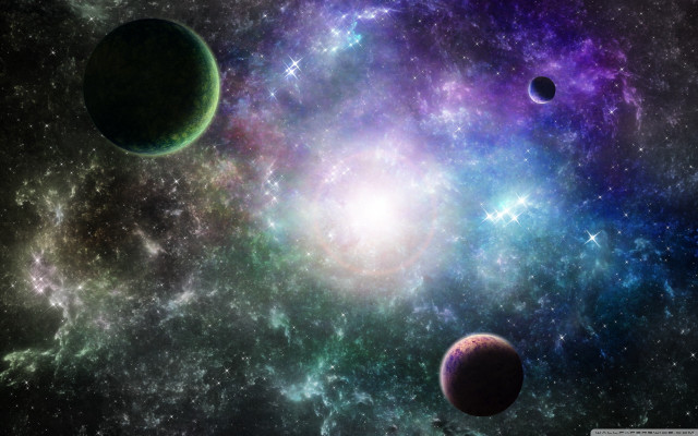 Planet sky stars bright light free wallpaper - medium preview image