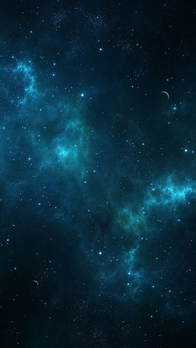 Space stars blue sky clouds free wallpaper - medium preview image