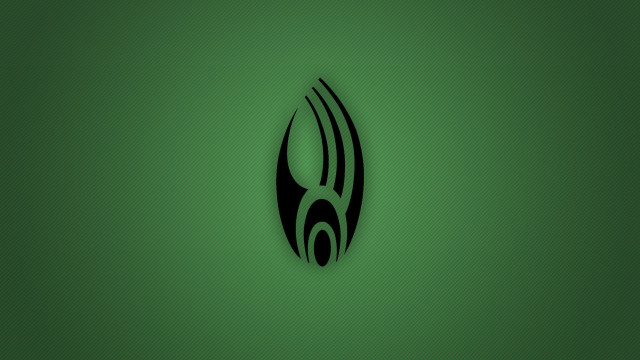 Black white logo green background free wallpaper - medium preview image