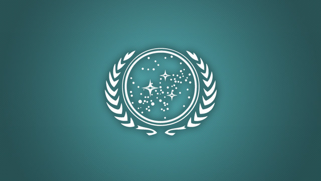 White emblem star blue background free wallpaper - medium preview image