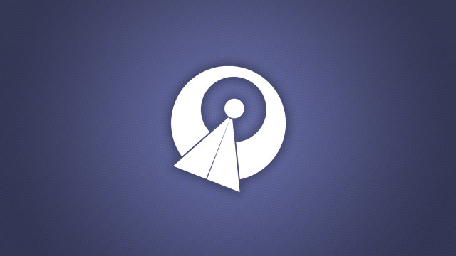 White arrow circle blue shadow free wallpaper - medium preview image