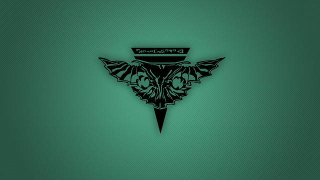 Green background bat logo black free wallpaper - medium preview image