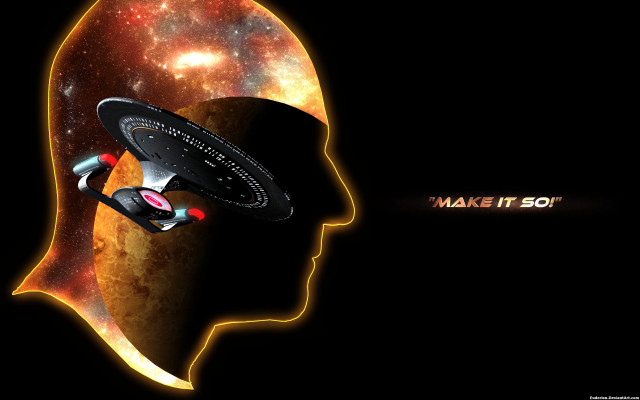 Spaceship galaxy stars mans head free wallpaper - medium preview image