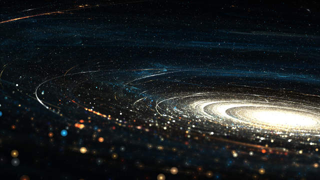 Spiral stars night sky bright free wallpaper - medium preview image