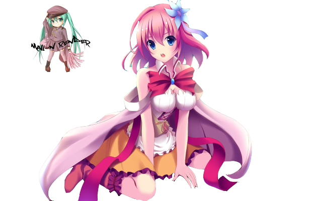Girl pink hair pink outfit free wallpaper - medium preview image