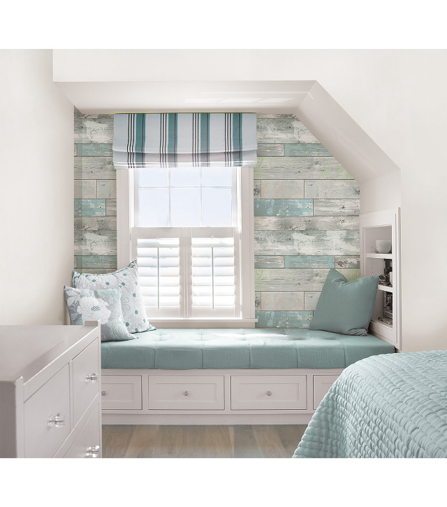 Bedroom window seat bed blue free wallpaper - medium preview image