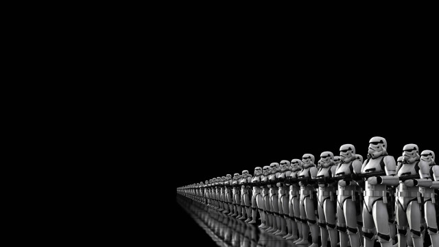 Star wars action figures reflection free wallpaper - medium preview image