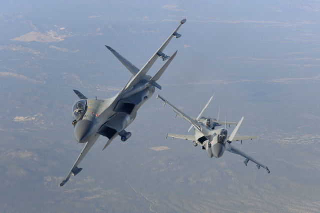 Military jets flying sky mountain free wallpaper - medium preview image