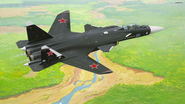Fighterjet greenfield river forest aleksandr free wallpaper - medium preview image