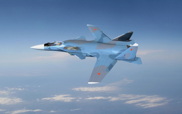 Fighter jet blue sky clouds #23 free wallpaper - medium preview image