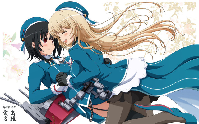 Anime couple blue eyes white free wallpaper - medium preview image