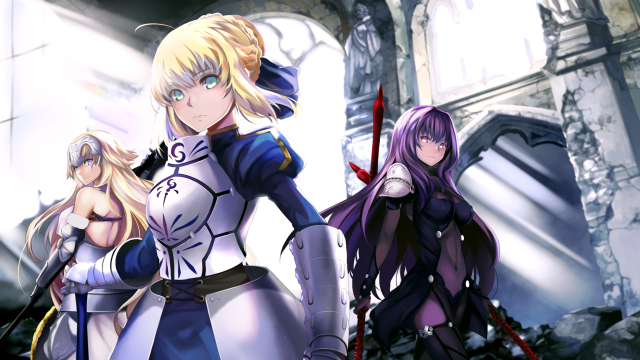 Women armor group clocktower building free wallpaper - medium preview image