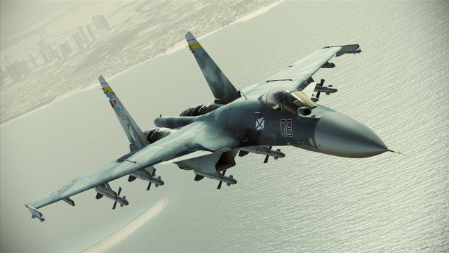 Fighter jet flying water sky #2 free wallpaper - medium preview image