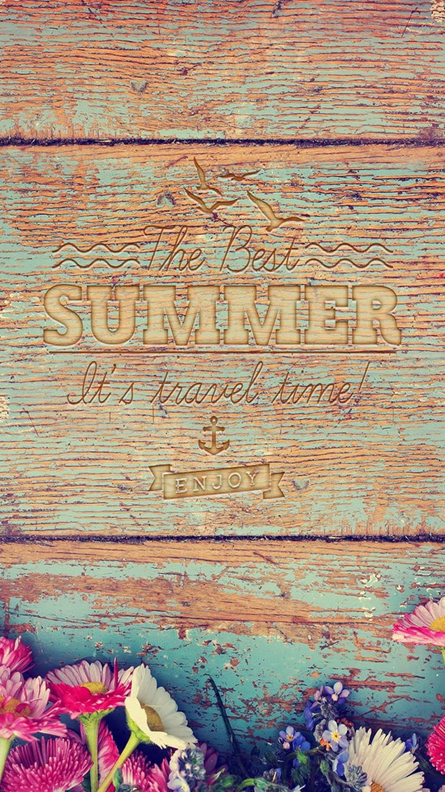 Wooden sign flowers summer travel free wallpaper for mobile - medium preview image