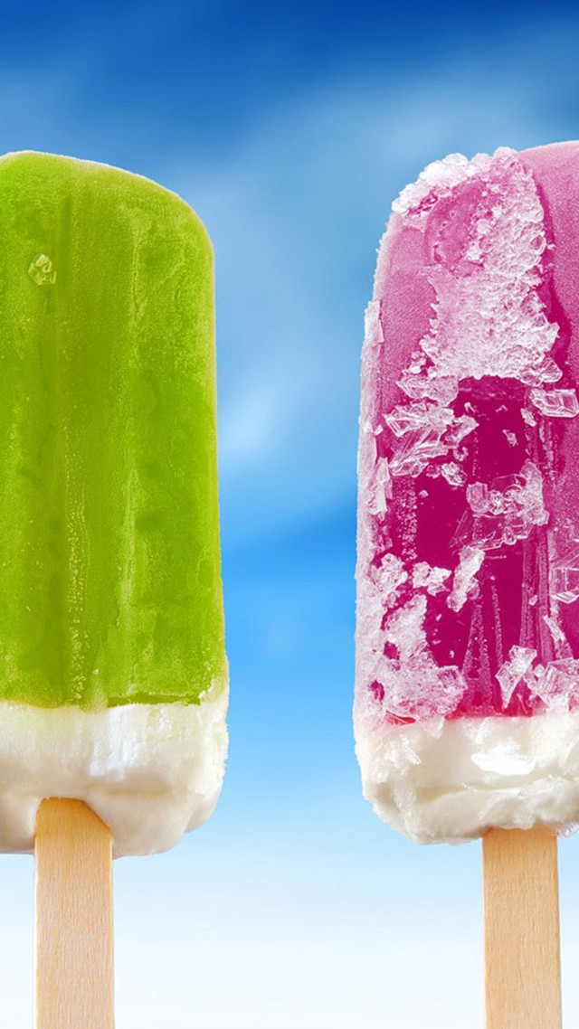 Two popsicles different colored ice free wallpaper - medium preview image