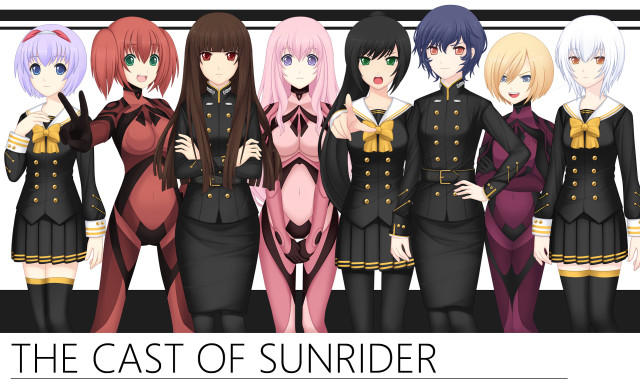 Anime girls uniform pose picture free wallpaper - medium preview image
