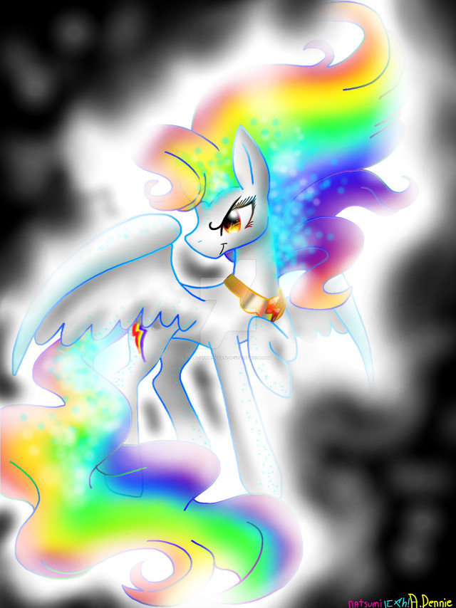 Rainbow pony rainbow tail wings free wallpaper - medium preview image