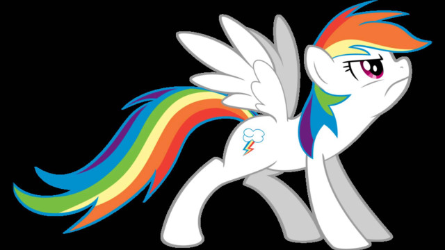 Rainbow pony holographic feathered wings free wallpaper - medium preview image
