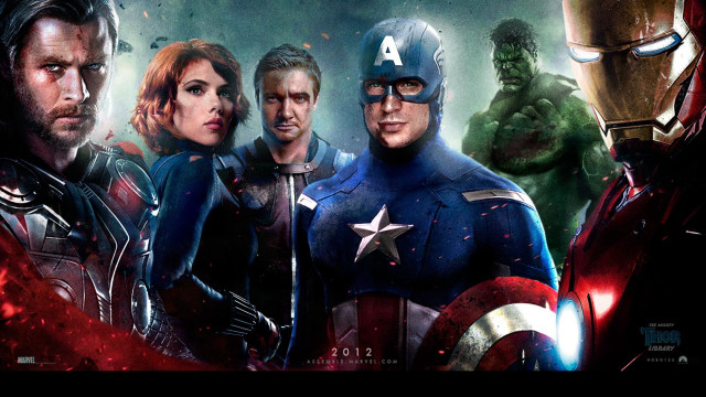 Avengers group dark background red free wallpaper - medium preview image