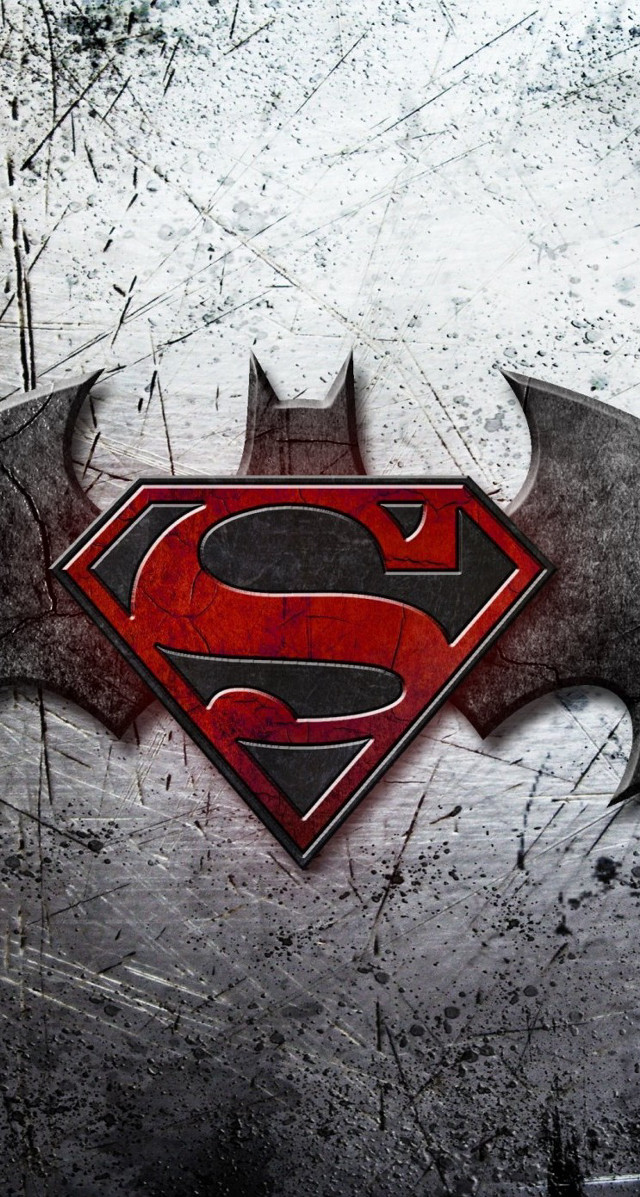 Batman logo red superman symbol free wallpaper - medium preview image