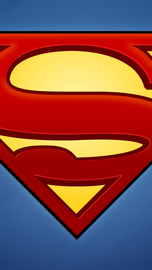 Superman logo blue background yellow #2 free wallpaper - medium preview image