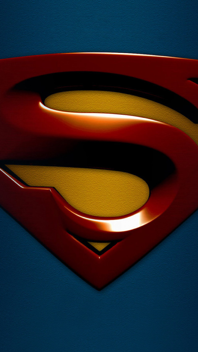 Superman logo blue background yellow #3 free wallpaper - medium preview image