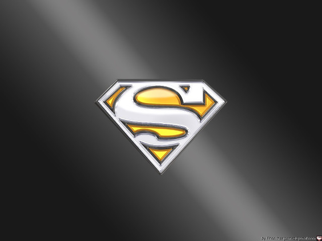 Superman logo shiny silver yellow free wallpaper - medium preview image