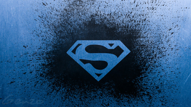 Blue black superman symbol background free wallpaper - medium preview image