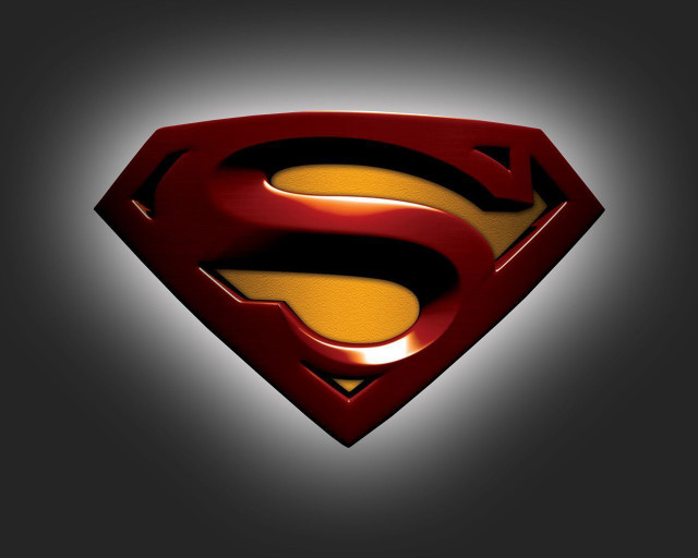 Superman logo dark background light #2 free wallpaper - medium preview image