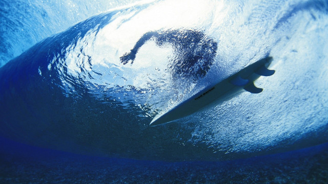 Man riding wave surfboard ocean #44 free wallpaper - medium preview image