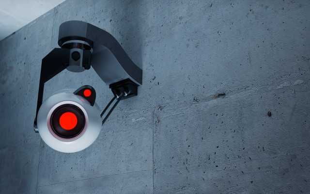 Security camera red lights building free wallpaper - medium preview image